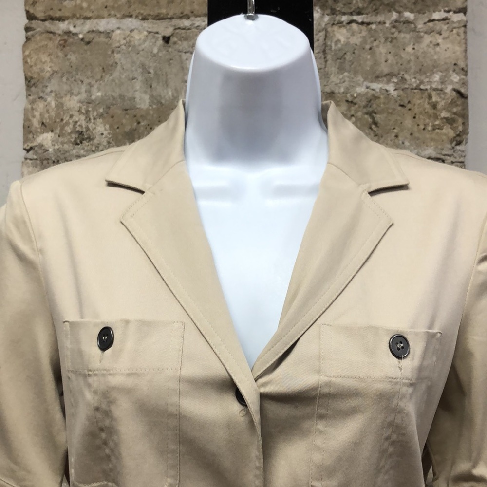 Talbots NWT Short Sleeve Petite Khaki Shirt Dress Size 2P